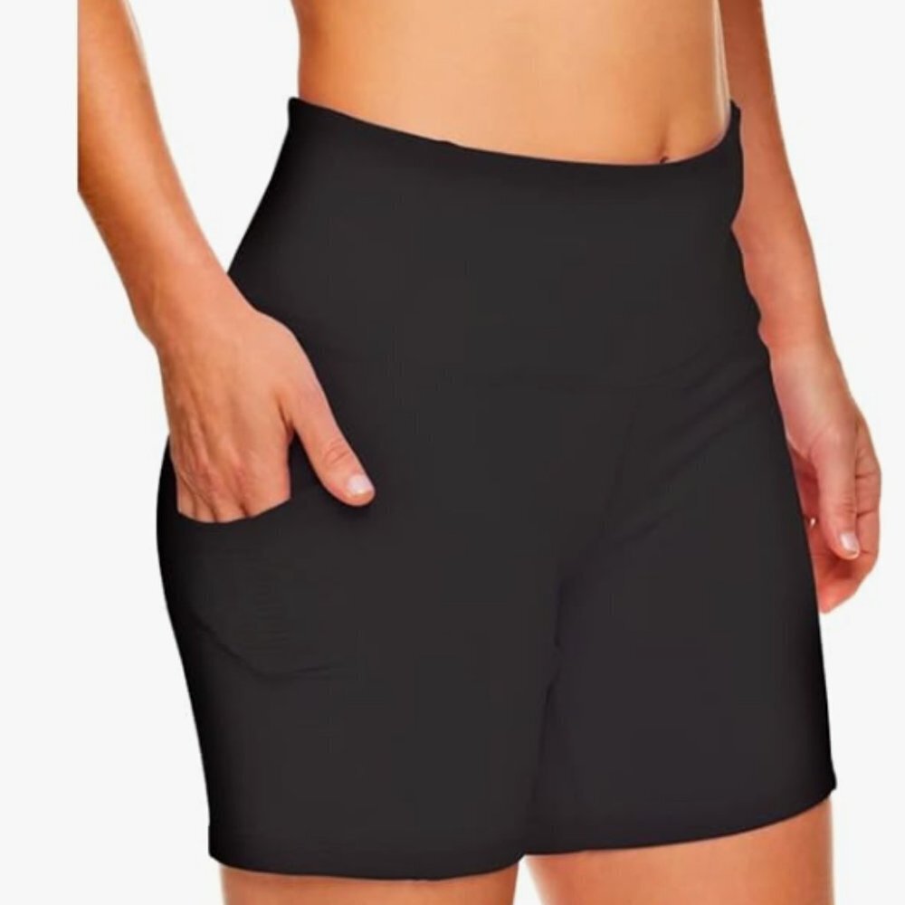 Reebok Women's Compression Running Shorts - High Waisted Performance